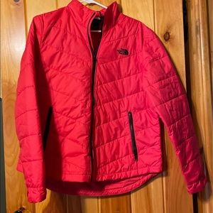 Red north face jacket